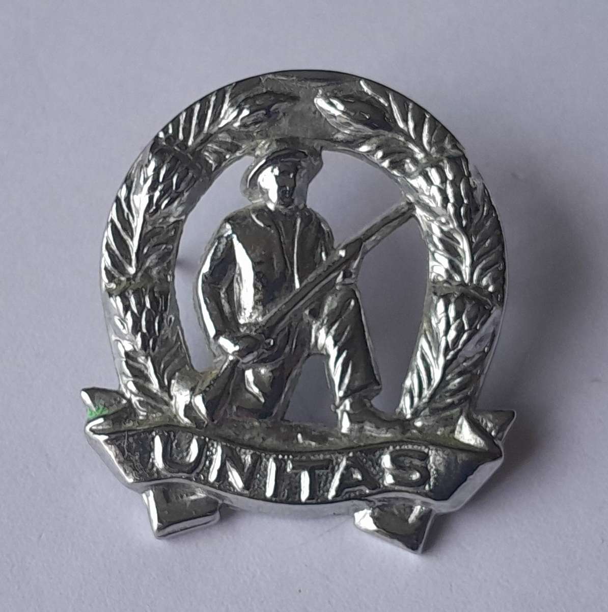 Pair SADF Commando Collar Badges (Facing).  Pins Intact.