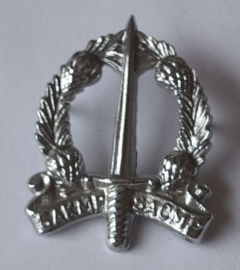 SADF Military Police Badge.  Pins Intact.