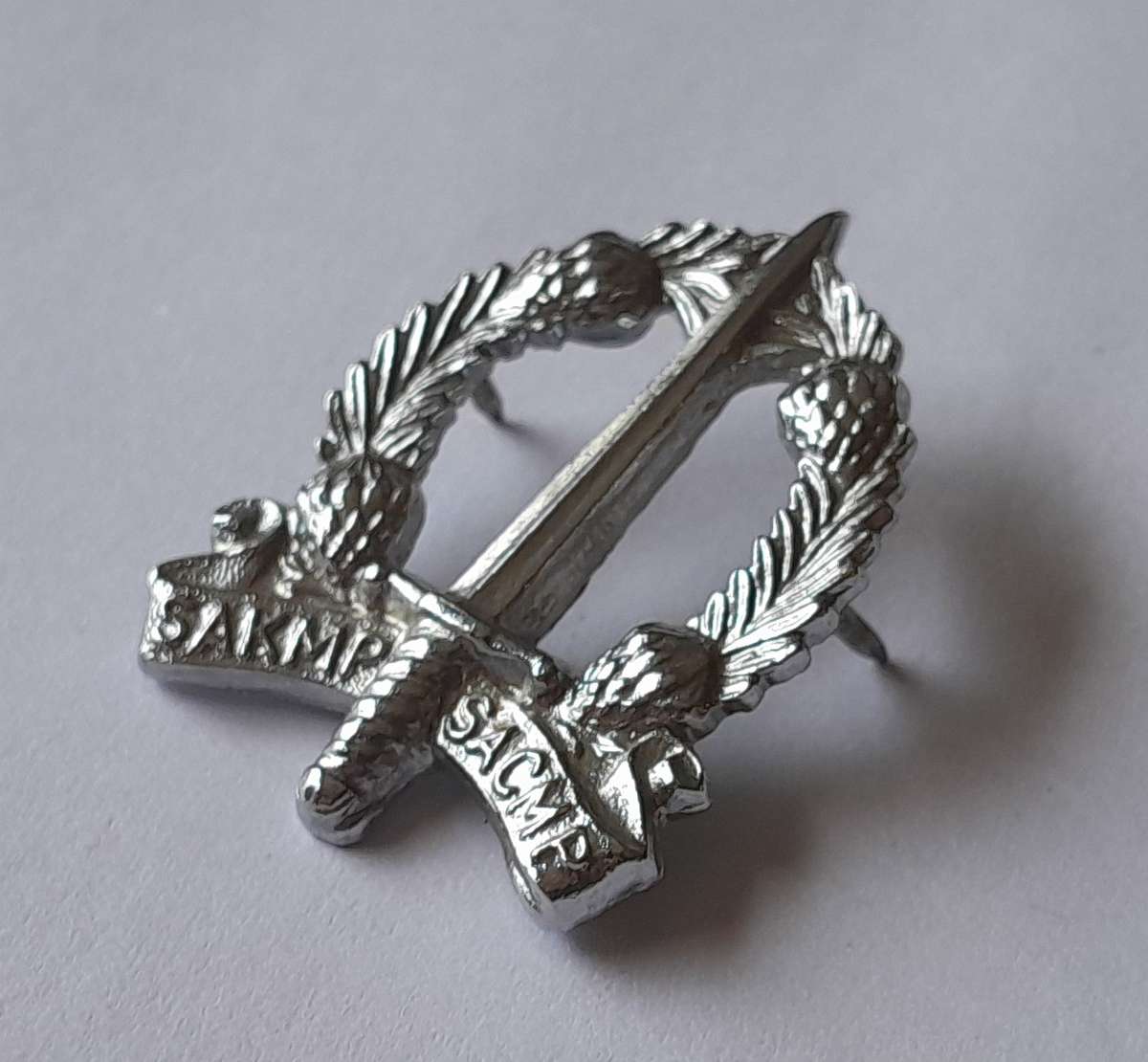 SADF Military Police Badge.  Pins Intact.