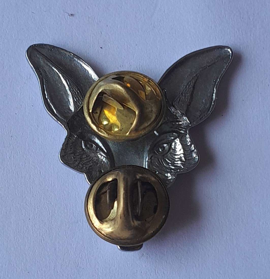 SADF Intelligence Corps Beret Badge.  Pins Intact.