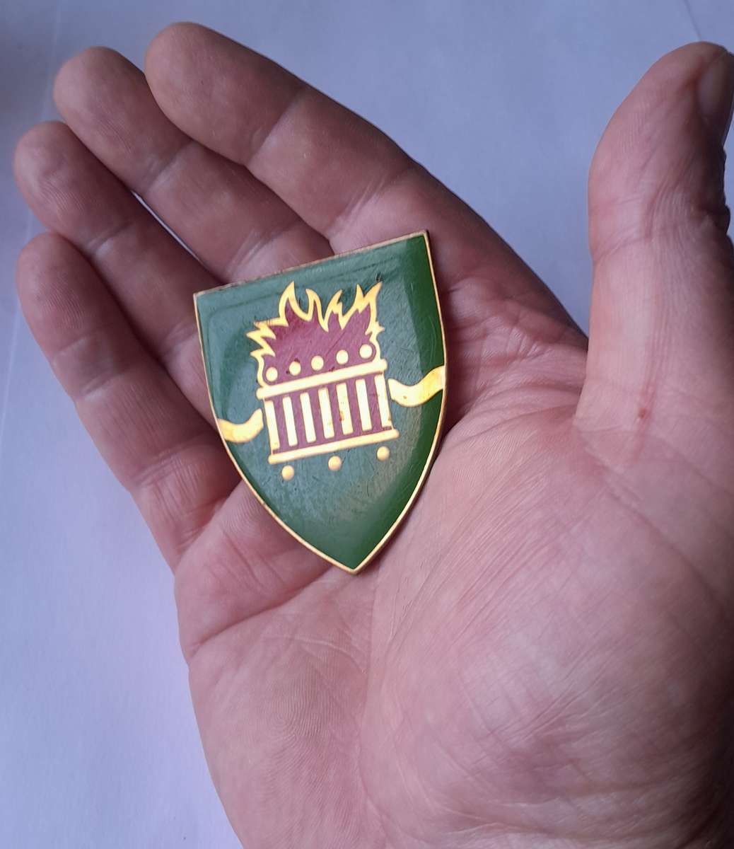 SADF Regiment Dan Pienaar Shoulder Flash.  2 Pins Intact.