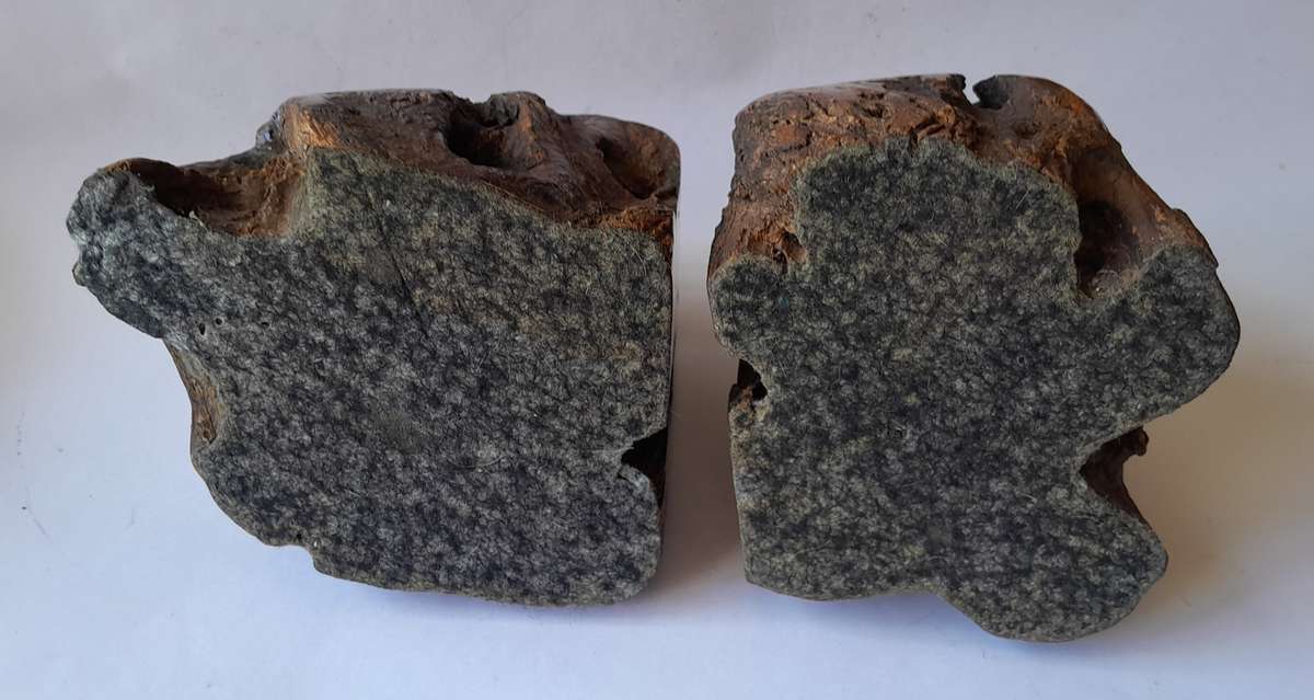 Vintage Pair of Australian Polished Mulga Wood Bookends.