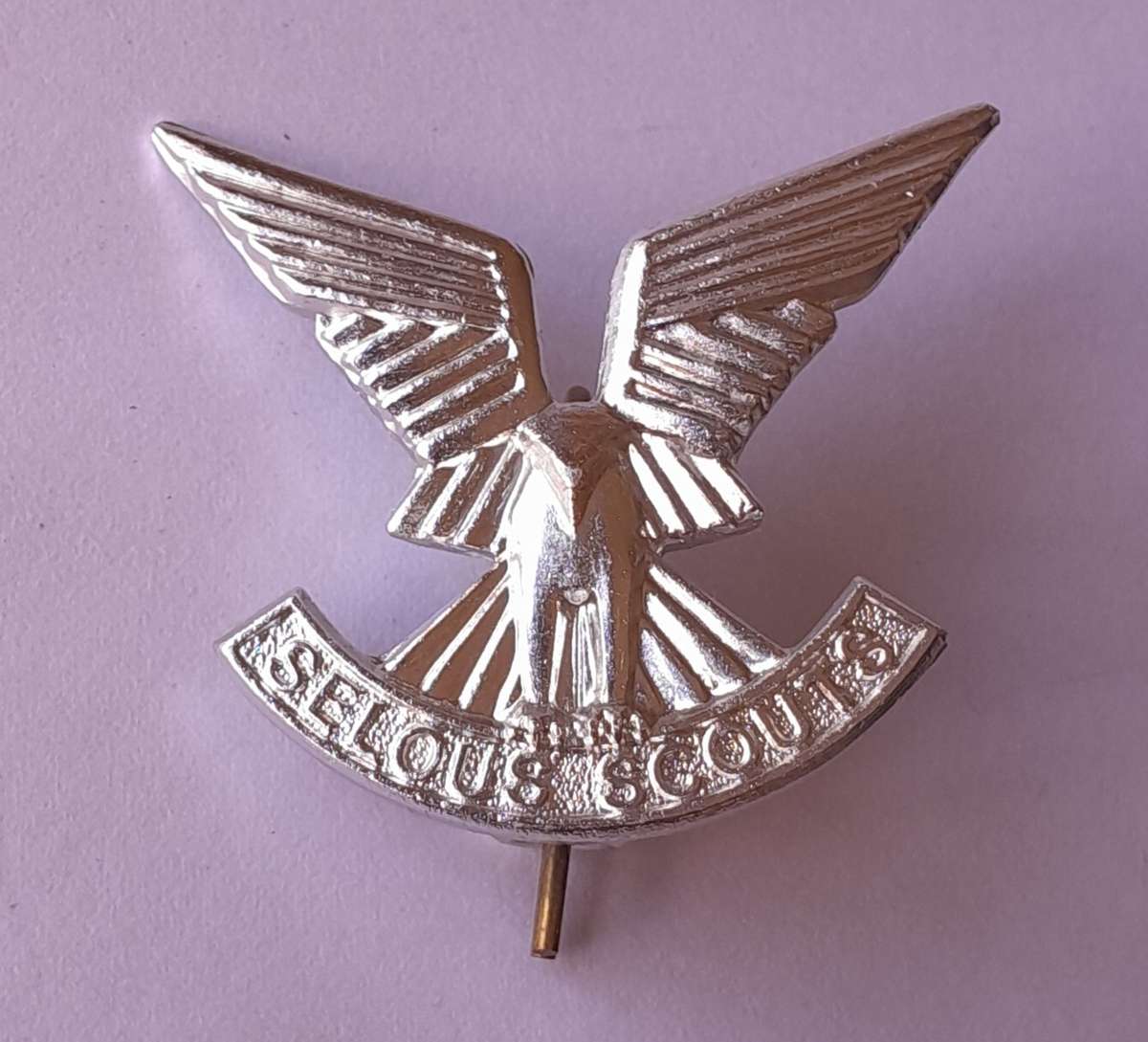 Rhodesian Selous Scouts Beret Badge.  "Reuteler, MFO, Rhodesia".