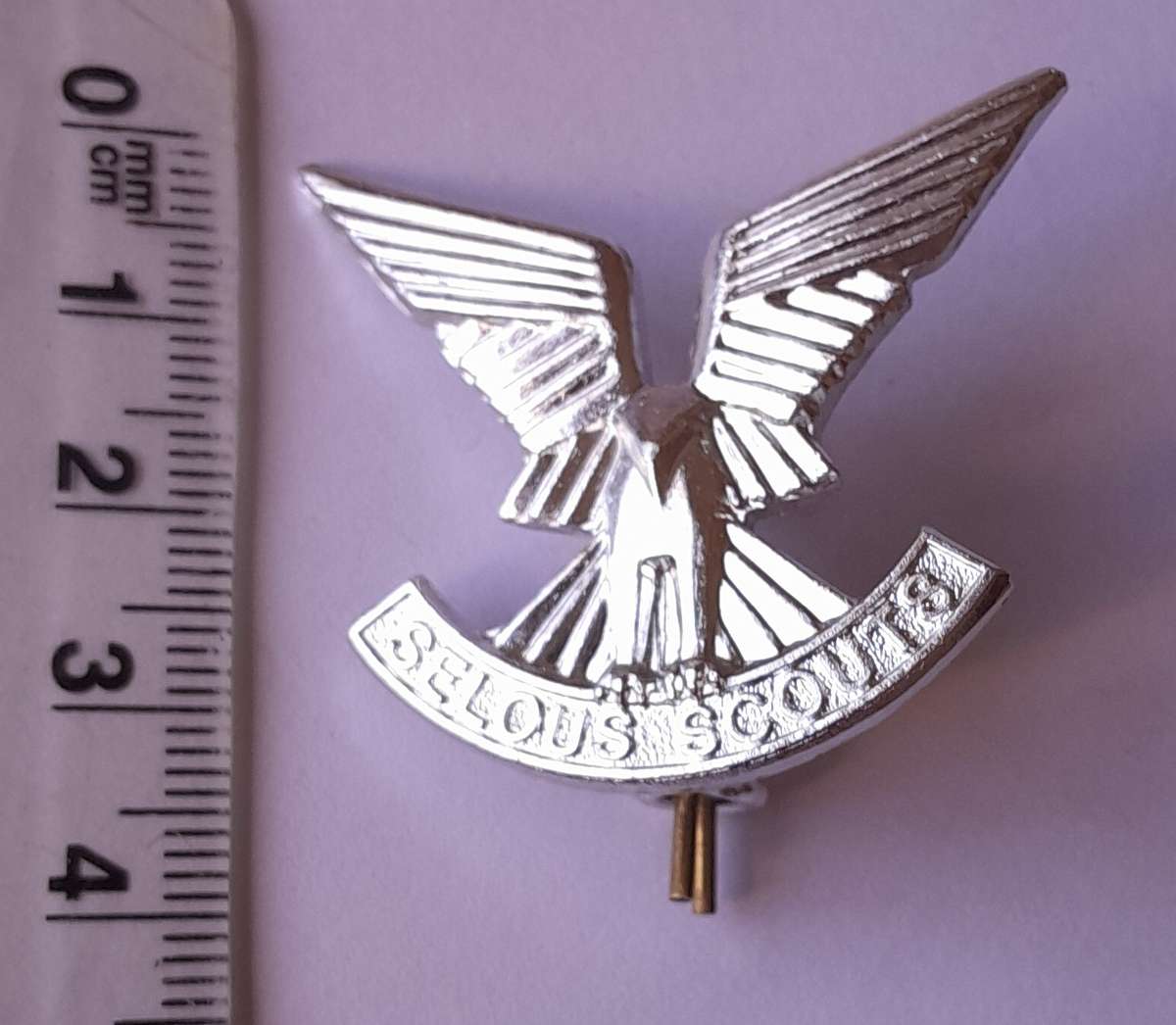 Rhodesian Selous Scouts Beret Badge.  "Reuteler, MFO, Rhodesia".