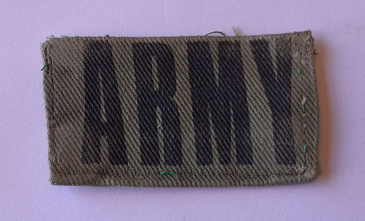 Early Original Rhodesian Army Chest Title.