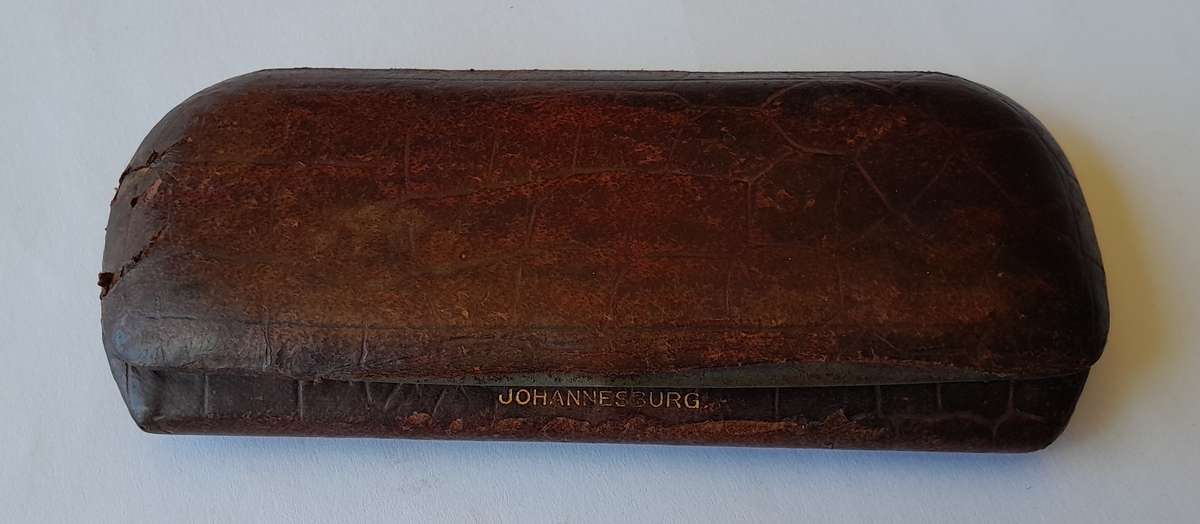 Antique Pince-Nez Eye Glasses In Original Case. V&H. Muller, JHB.