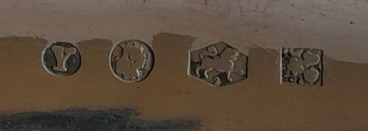 An 1858 Dutch hallmarked solid silver spoon. 833 silver.