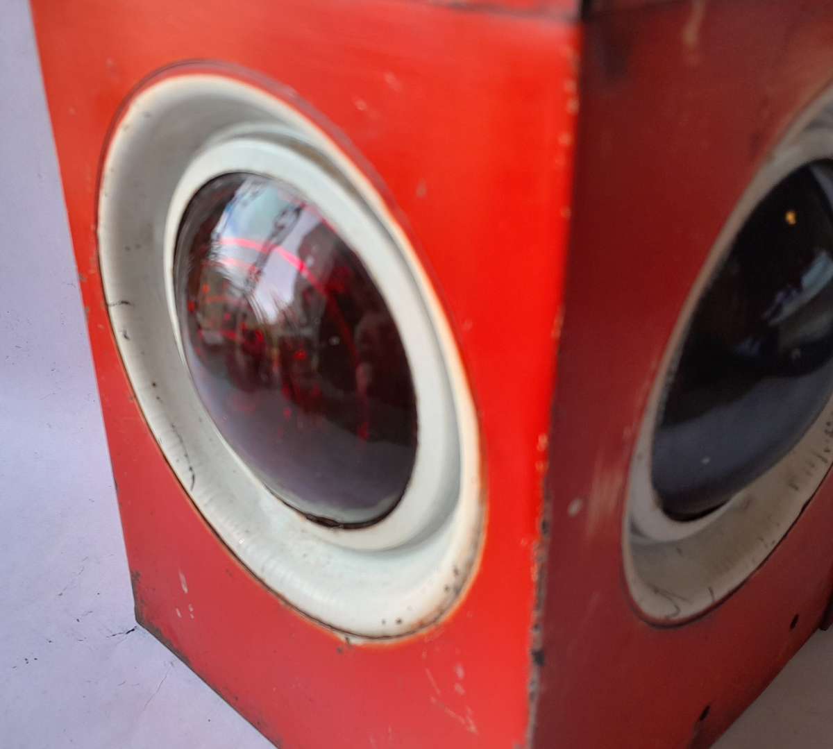 Original Complete "Metalix" Four Sided Railway Lamp. 44cm.