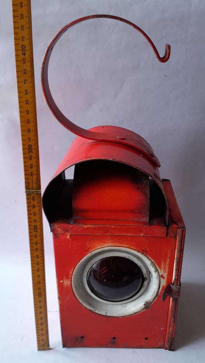 Original Complete "Metalix" Four Sided Railway Lamp. 44cm.