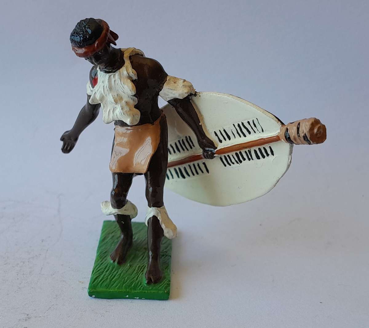 Rare Vintage Little Legion Zulu War Warrior Lead Figurine.  5.5cm