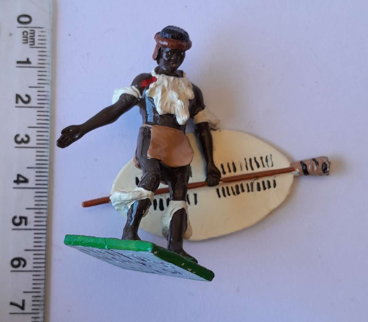Rare Vintage Little Legion Zulu War Warrior Lead Figurine.  5.5cm