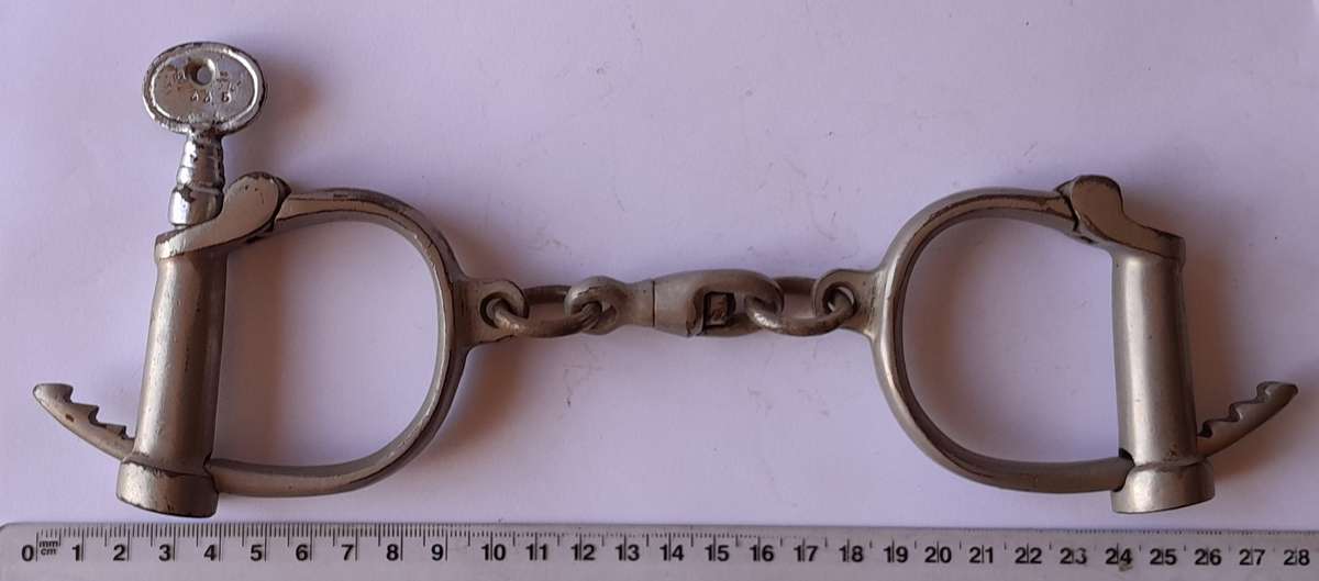 1950s Handcuffs With Screw Key. Fully Functional.