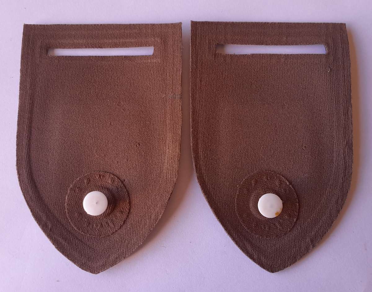 Pair SADF Ordinance Tupper Shoulder Flashes.  Bravo Company. Pins Intact.