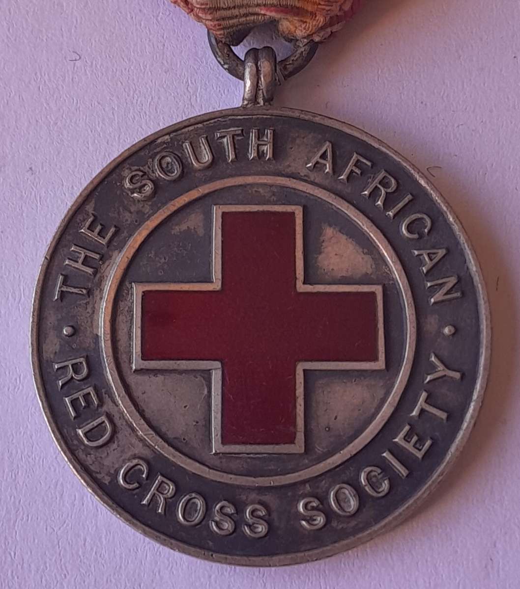 1924 Solid Silver and Enamel First Aid in Mining Red Cross Medal. Hallmarked.