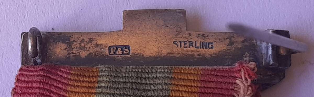 1924 Solid Silver and Enamel First Aid in Mining Red Cross Medal. Hallmarked.