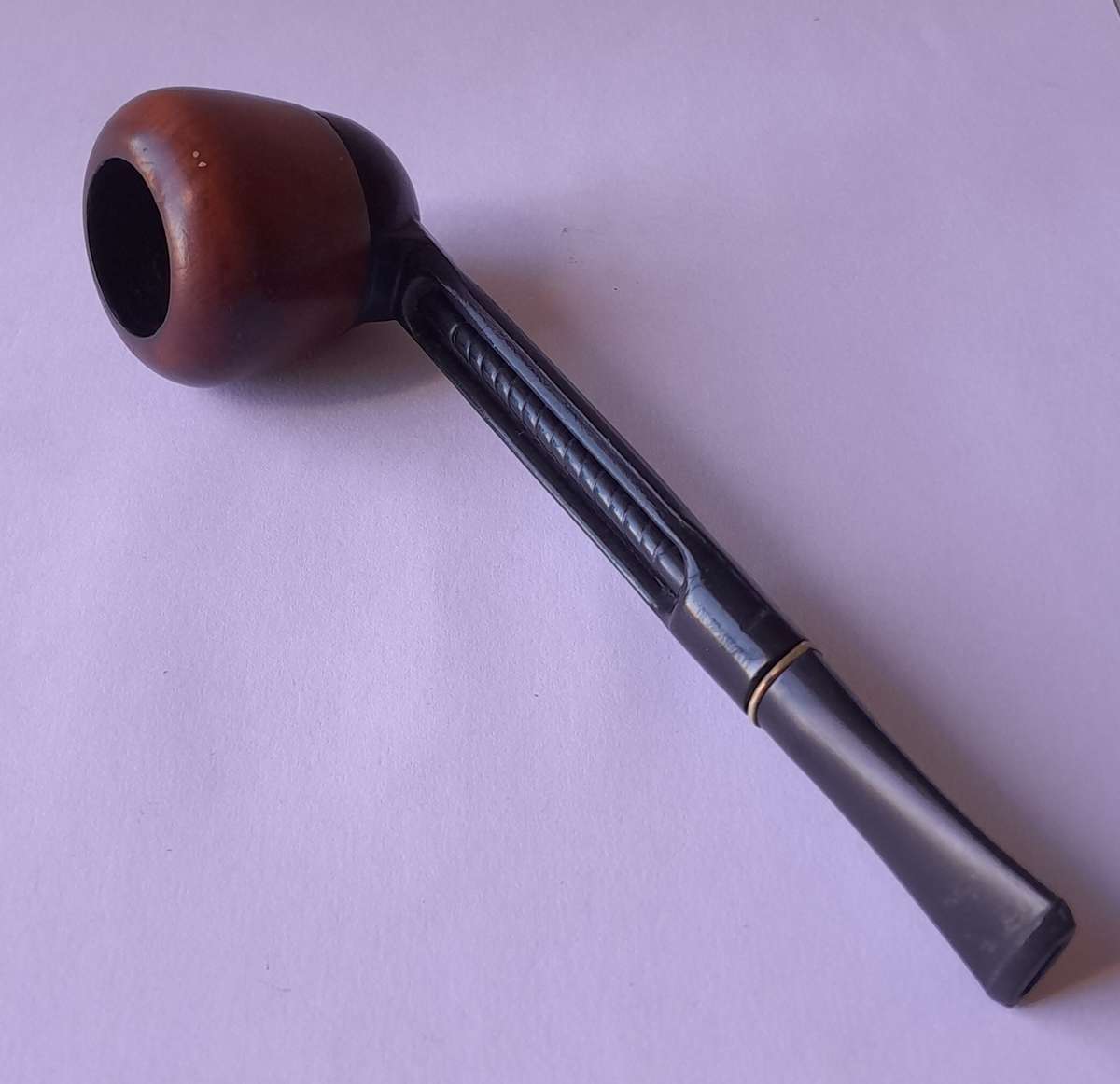 Vintage Falcon Briar & Black Aluminium Pipe.  Interchangeable bowl.