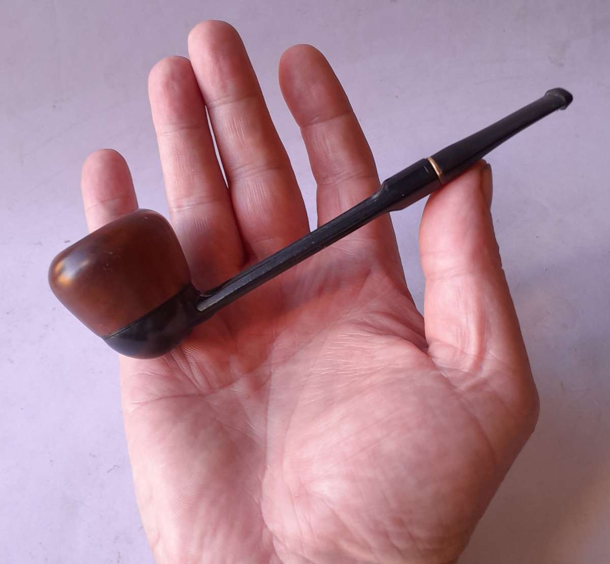 Vintage Falcon Briar & Black Aluminium Pipe.  Interchangeable bowl.