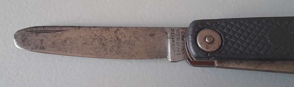 "Reserved" WW1 / WW2 Era Seaman's Marlin Spike Jack Knife By John Watts, Sheffield.