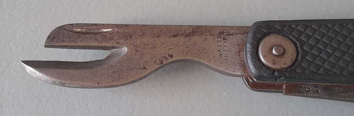"Reserved" WW1 / WW2 Era Seaman's Marlin Spike Jack Knife By John Watts, Sheffield.