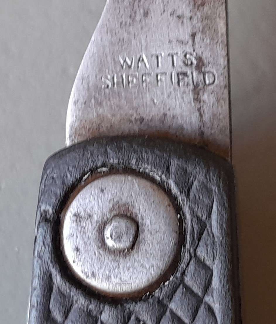 "Reserved" WW1 / WW2 Era Seaman's Marlin Spike Jack Knife By John Watts, Sheffield.