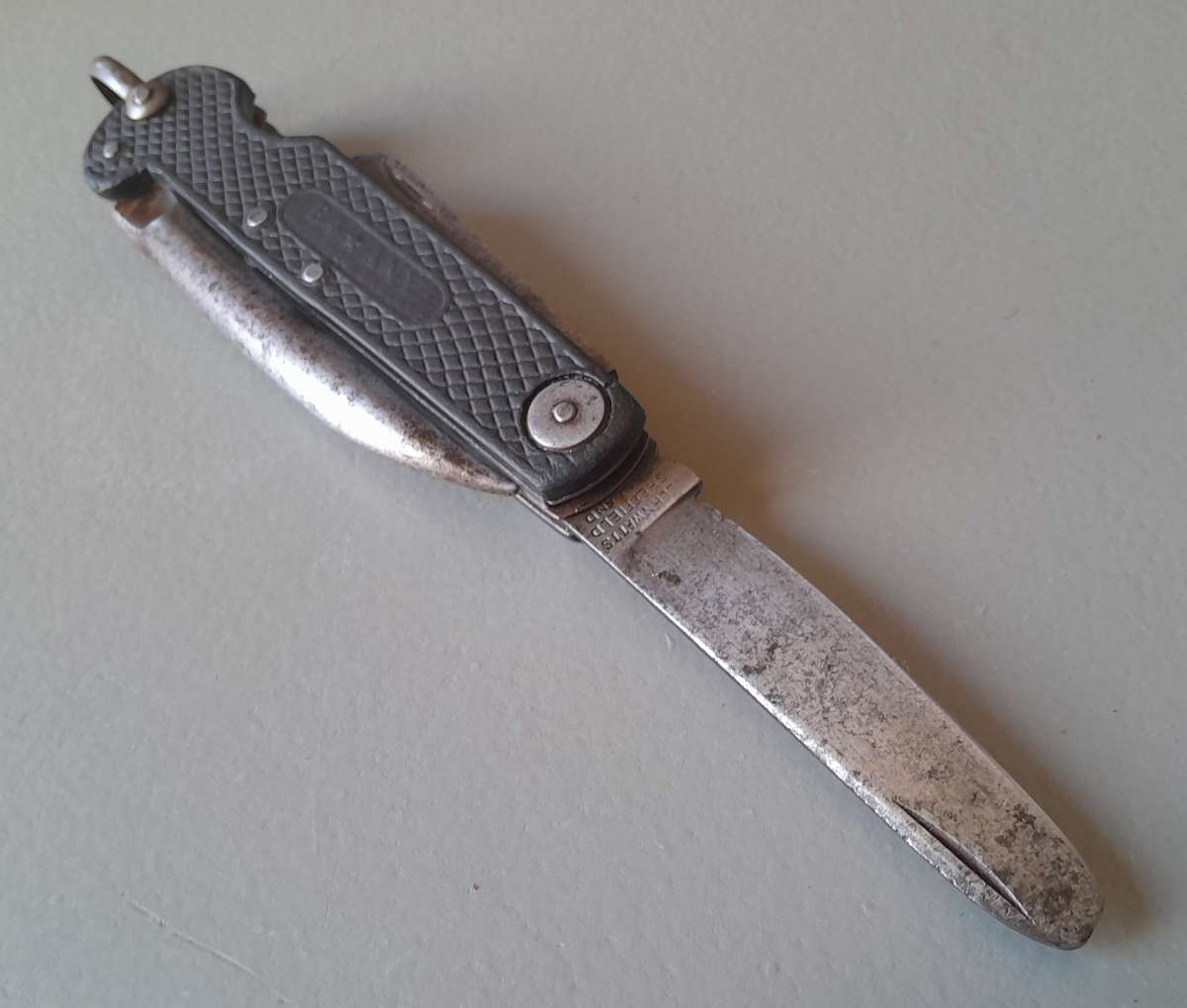 "Reserved" WW1 / WW2 Era Seaman's Marlin Spike Jack Knife By John Watts, Sheffield.