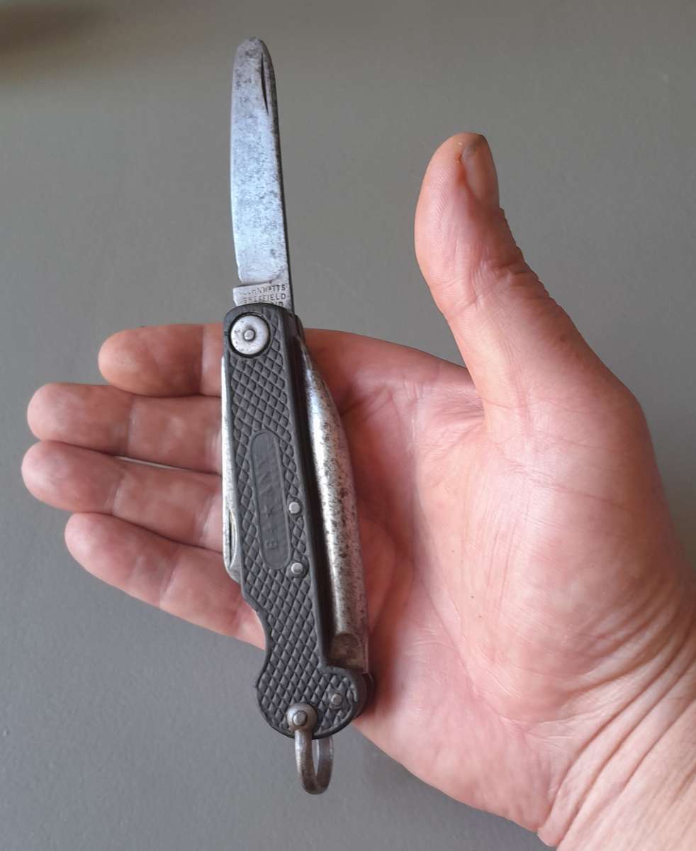"Reserved" WW1 / WW2 Era Seaman's Marlin Spike Jack Knife By John Watts, Sheffield.