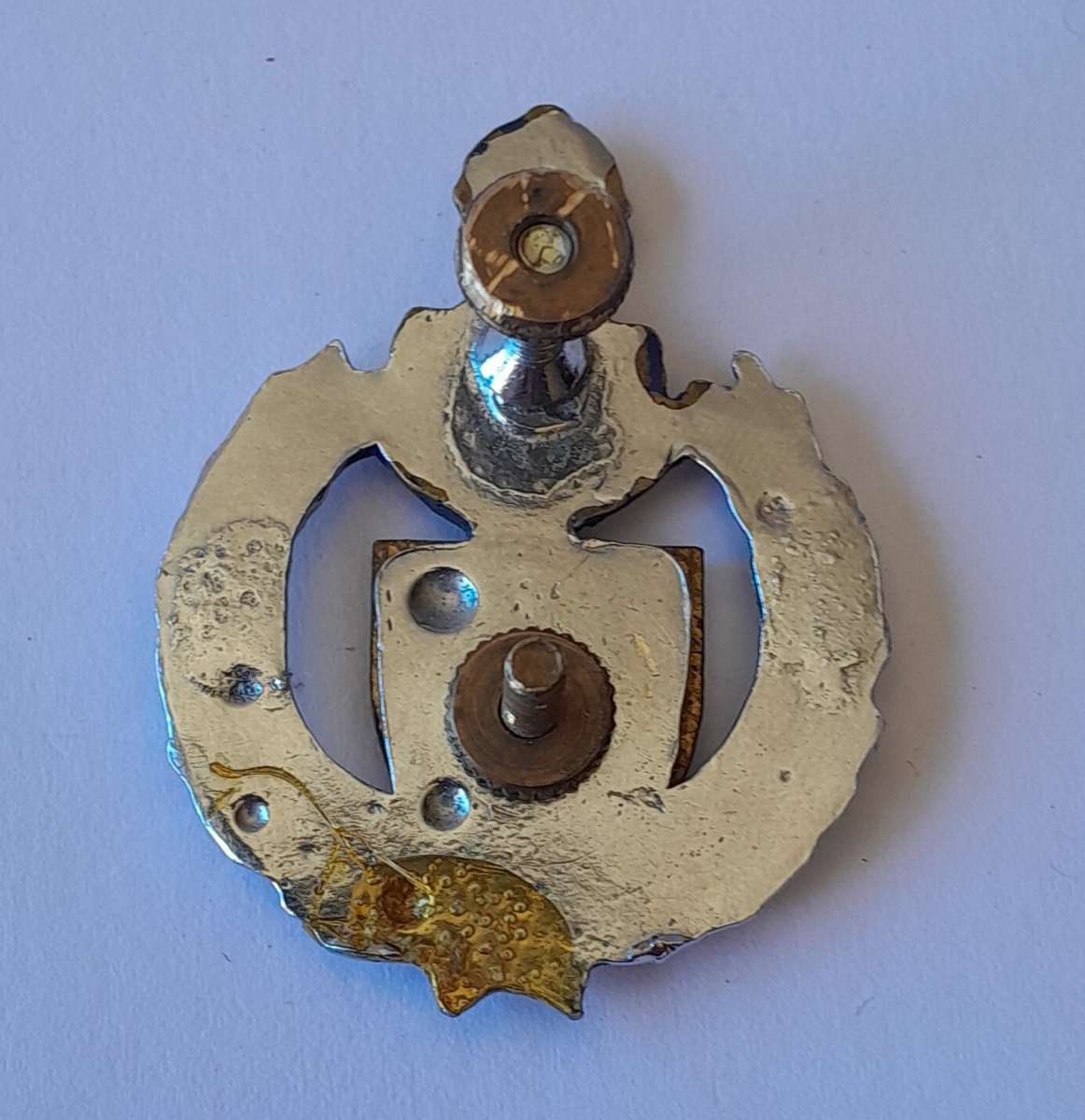 SADF 2 Field Engineer Cap Badge.  Lugs Intact.