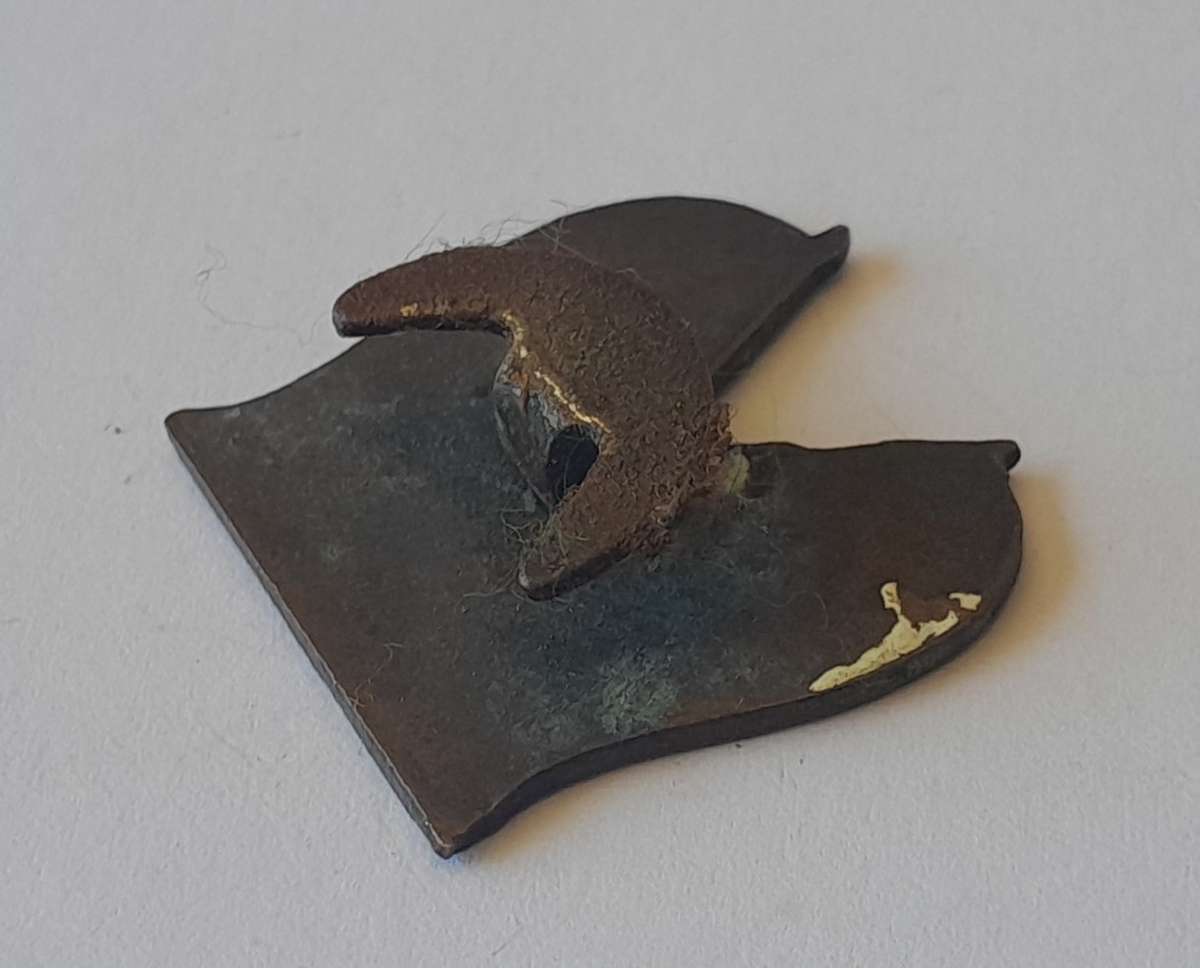 Rare Orange Free State Mounted Boer Enameled Lapel Badge.  Pin Intact.