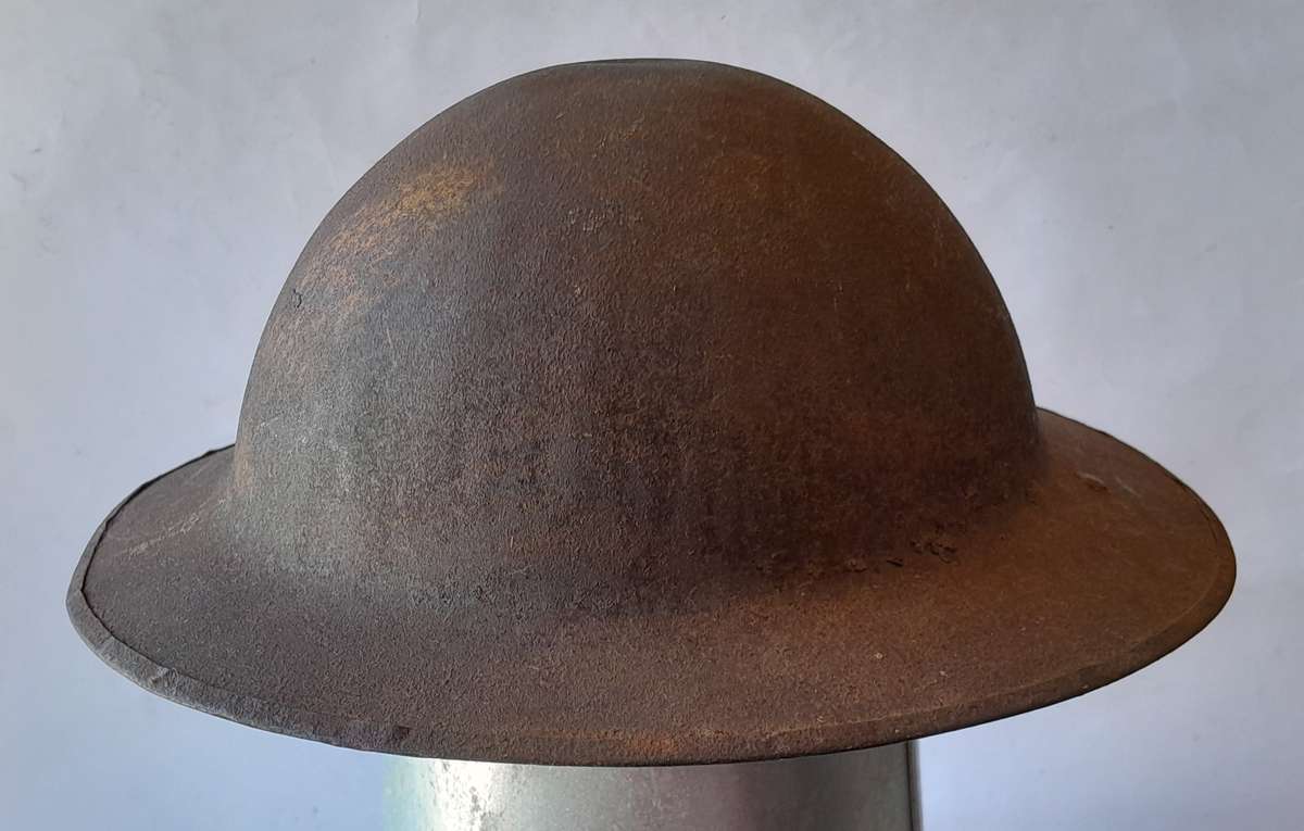 Rare WW1 MK 1 Brodie Helmet With the Split Pin Bales.  No Inner / Chin Strap.