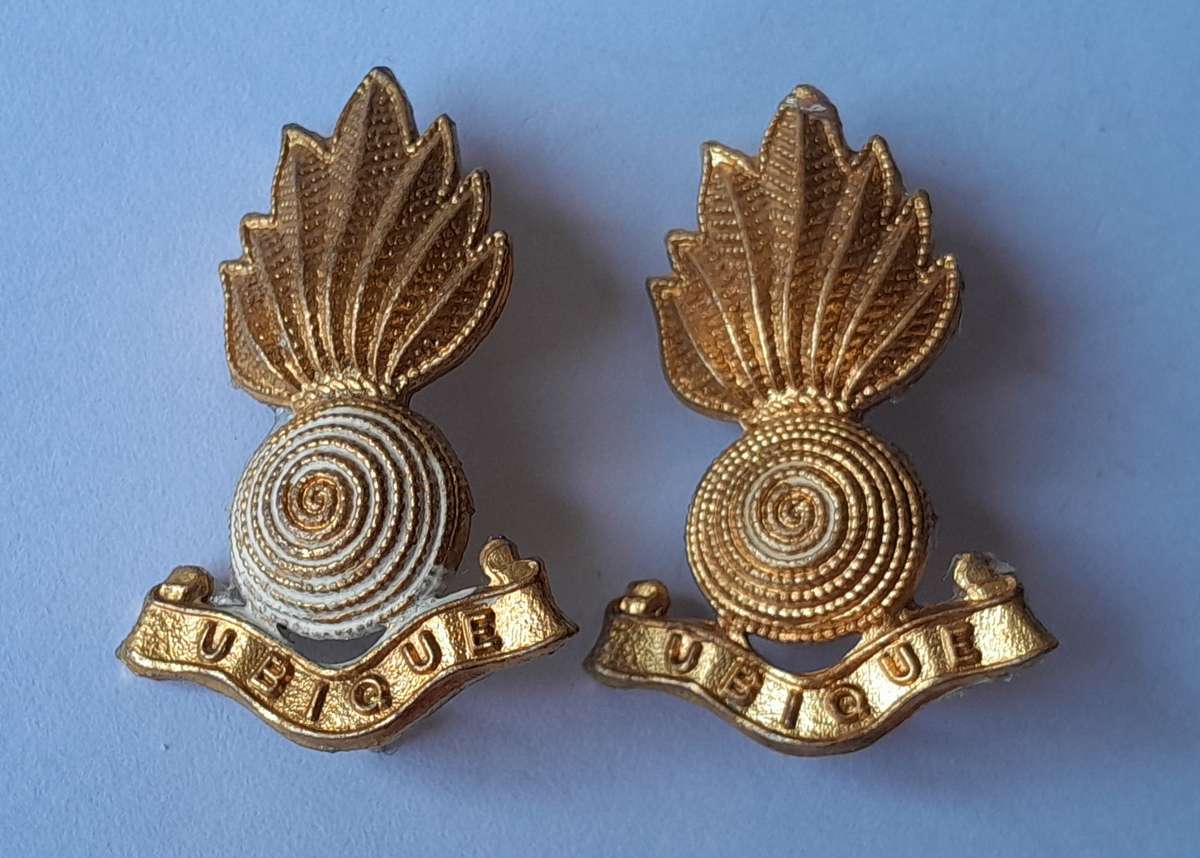 Early Pair SA Army Artillery Badges.  Pins Intact.
