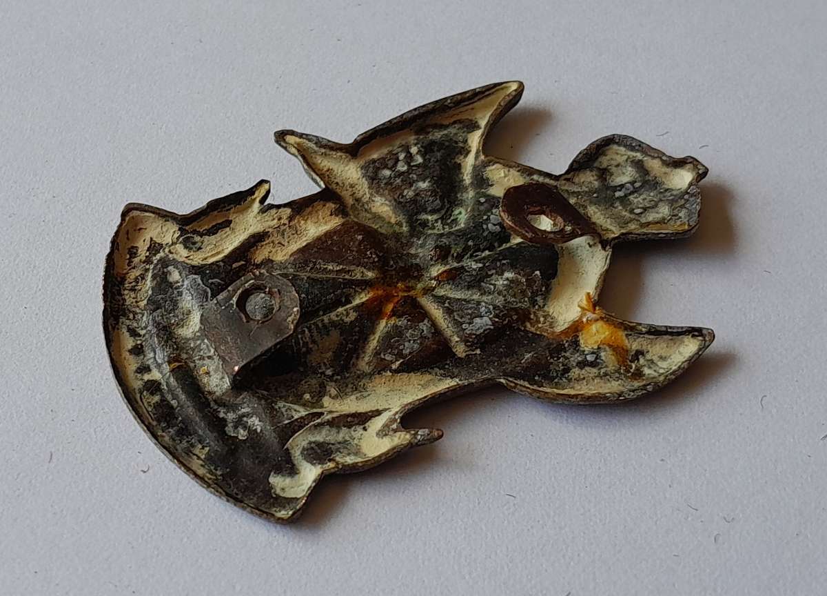 Early SA Railways & Harbours Brigade Cap Badge.  Lugs Intact.