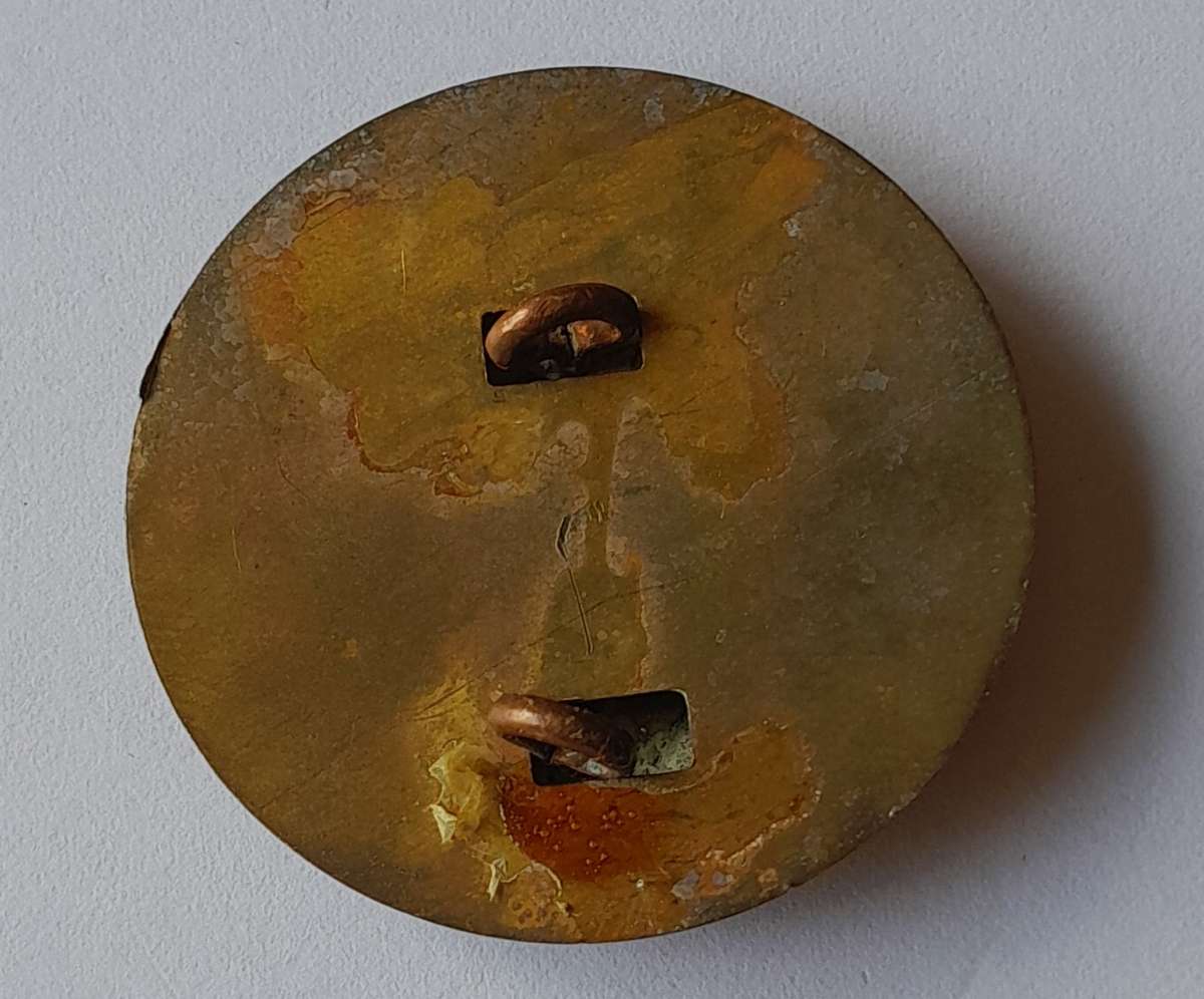 WW2 British Army Drummers Badge with Back Plate.  Lugs Intact.