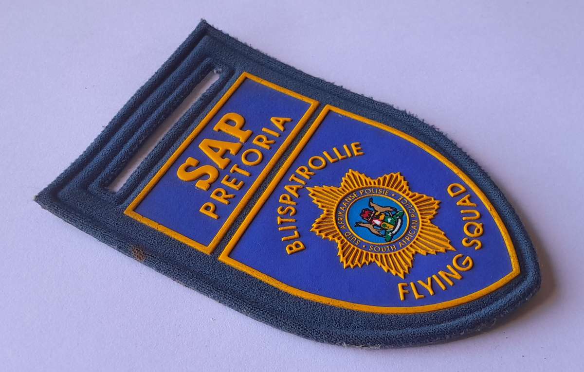 Old SAP Pretoria Flying Squad Tupper Flash. No Pin.