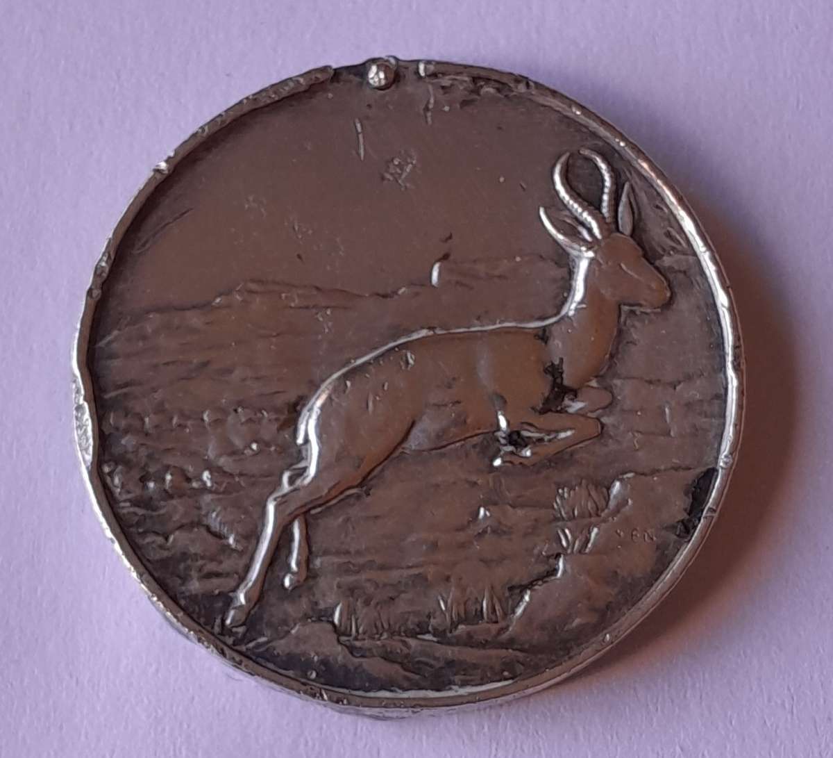 WW2 Full Size Africa Service Medal (Solid Silver). No Suspender.