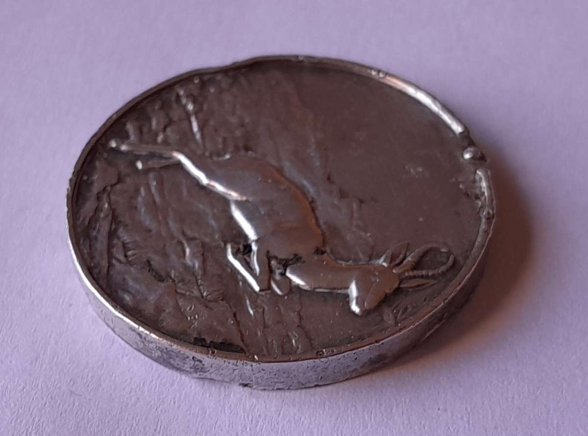 WW2 Full Size Africa Service Medal (Solid Silver). No Suspender.