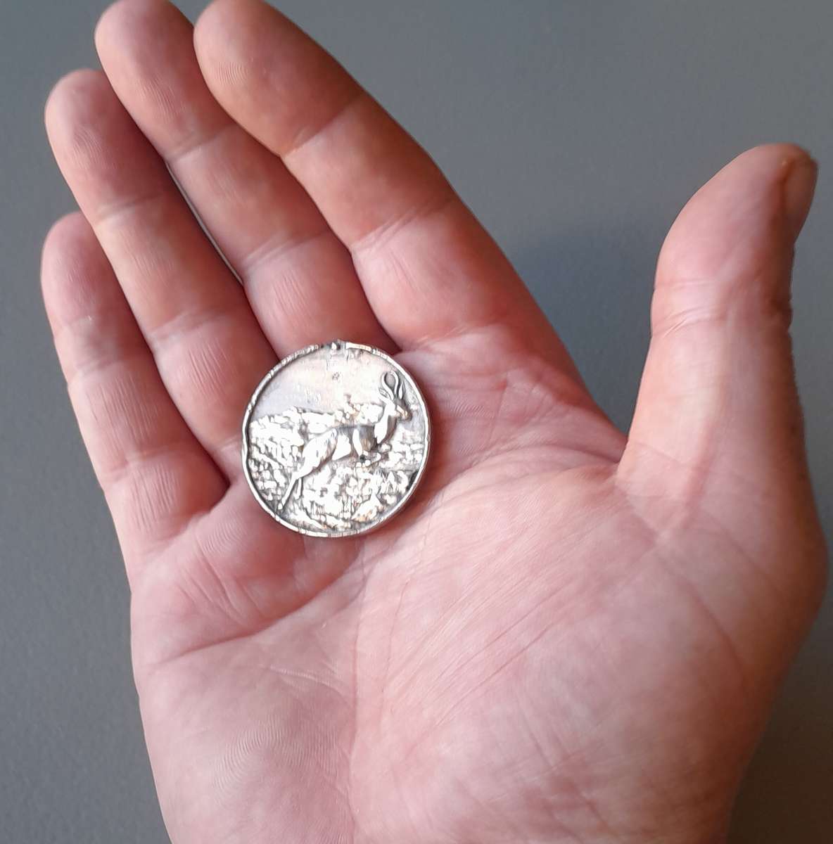 WW2 Full Size Africa Service Medal (Solid Silver). No Suspender.