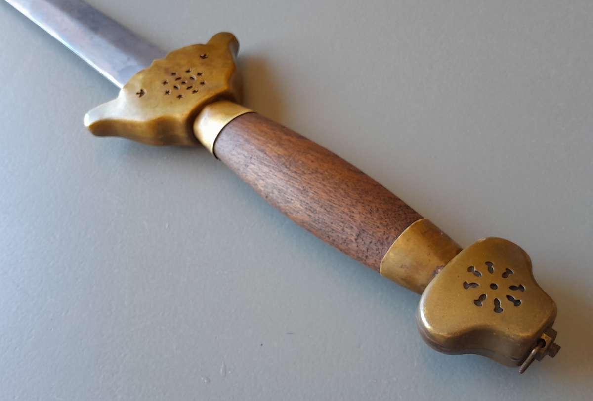 Vintage Chinese Jian Training Sword With Scabbard.