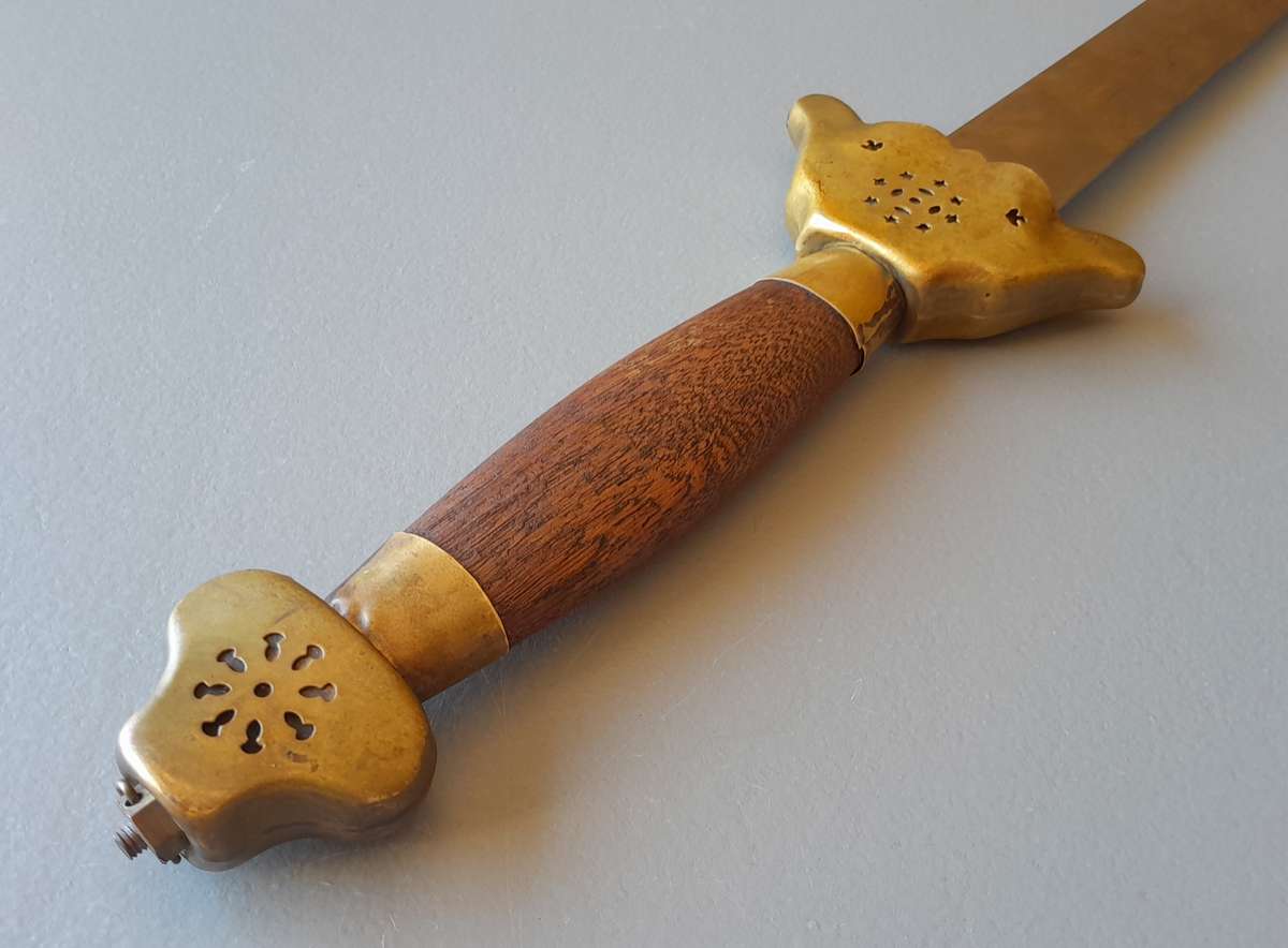 Vintage Chinese Jian Training Sword With Scabbard.