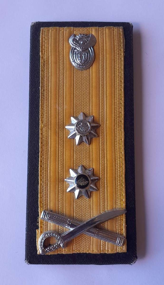 Pair SA Navy Rear Admiral Rank Shoulder Epaulettes. Good Condition.