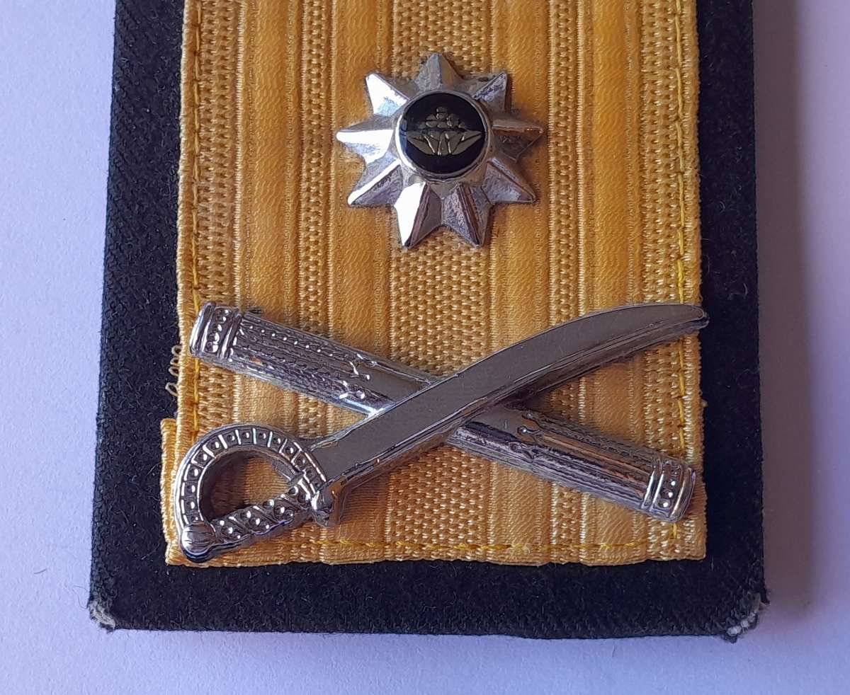Pair SA Navy Rear Admiral Rank Shoulder Epaulettes. Good Condition.