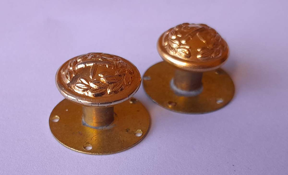 Pair Early British Army Dress Buttons with Screw Back Plates.