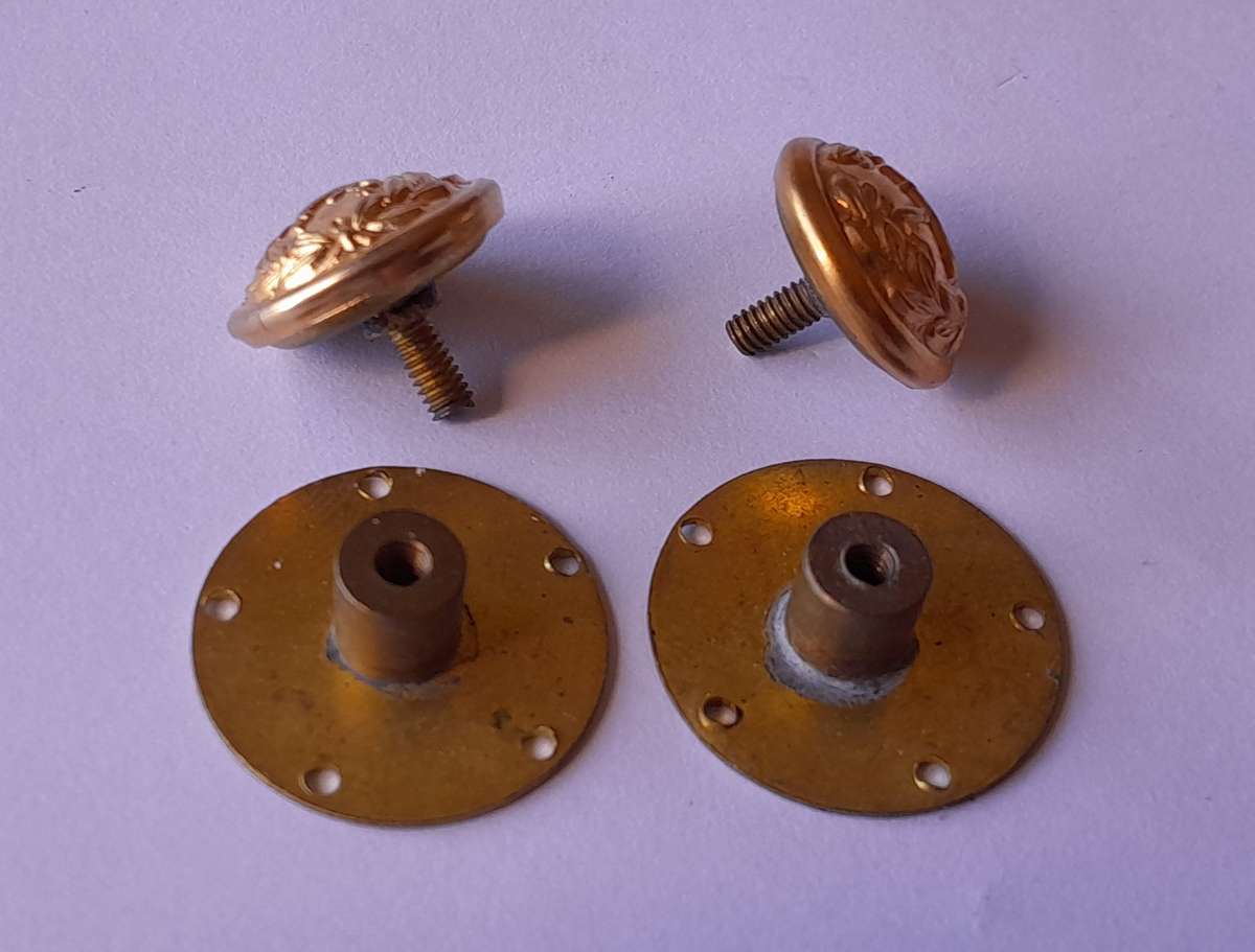 Pair Early British Army Dress Buttons with Screw Back Plates.