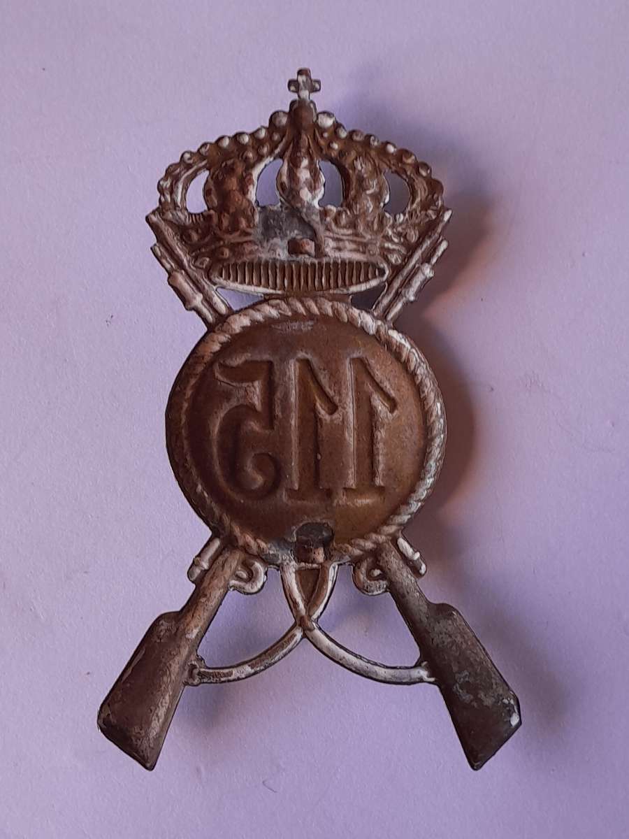 WW2 Fascist Italian 115th Infantry Regiment Helmet Badge.  No Lugs.