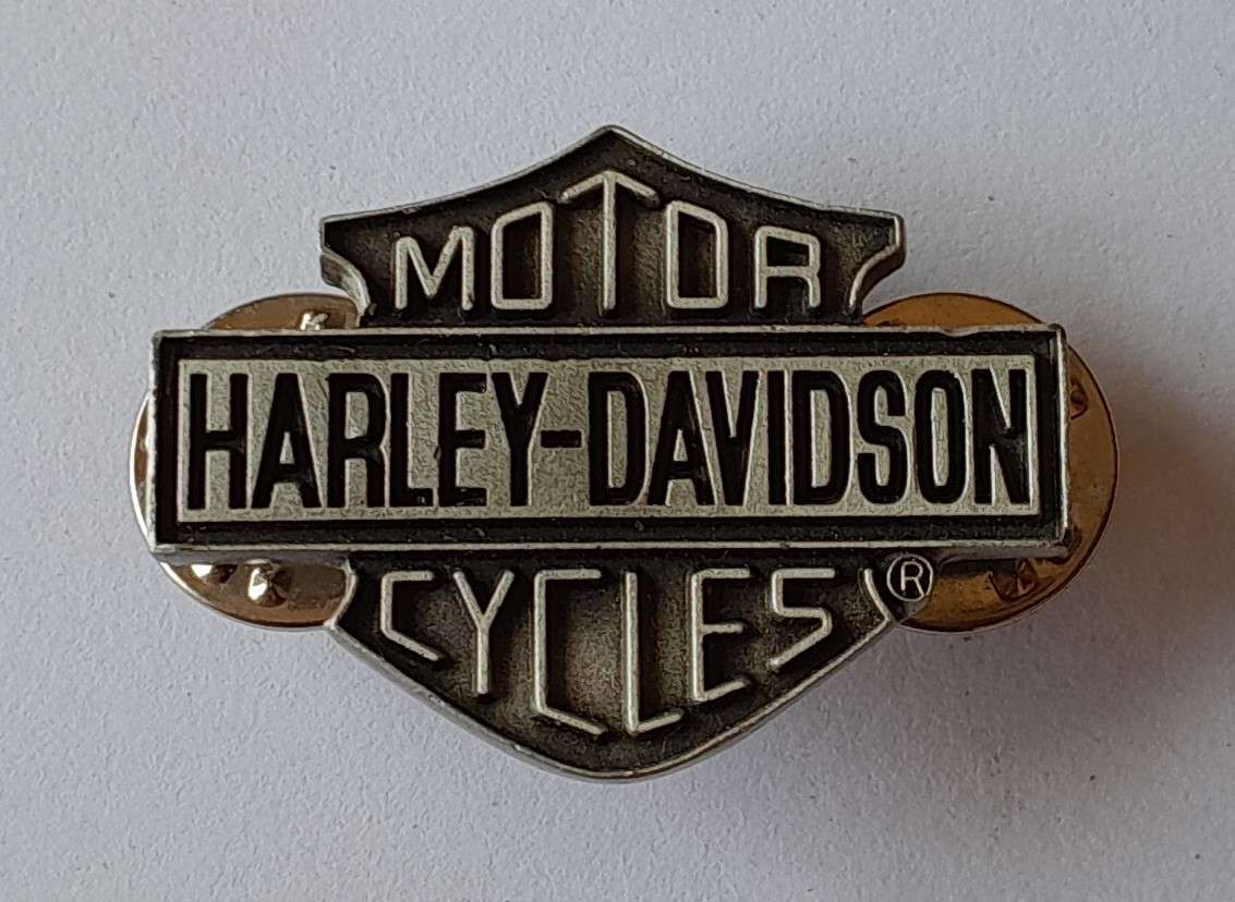 Original Harley Davidson Motorcycles Badge.  Pins Intact.