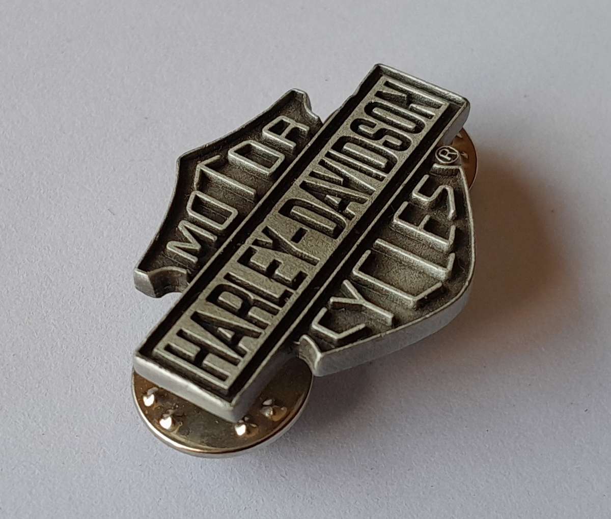 Original Harley Davidson Motorcycles Badge.  Pins Intact.