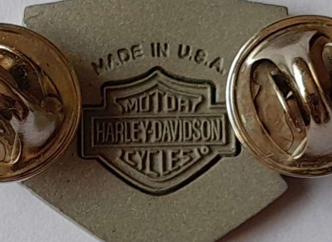 Original Harley Davidson Motorcycles Badge.  Pins Intact.