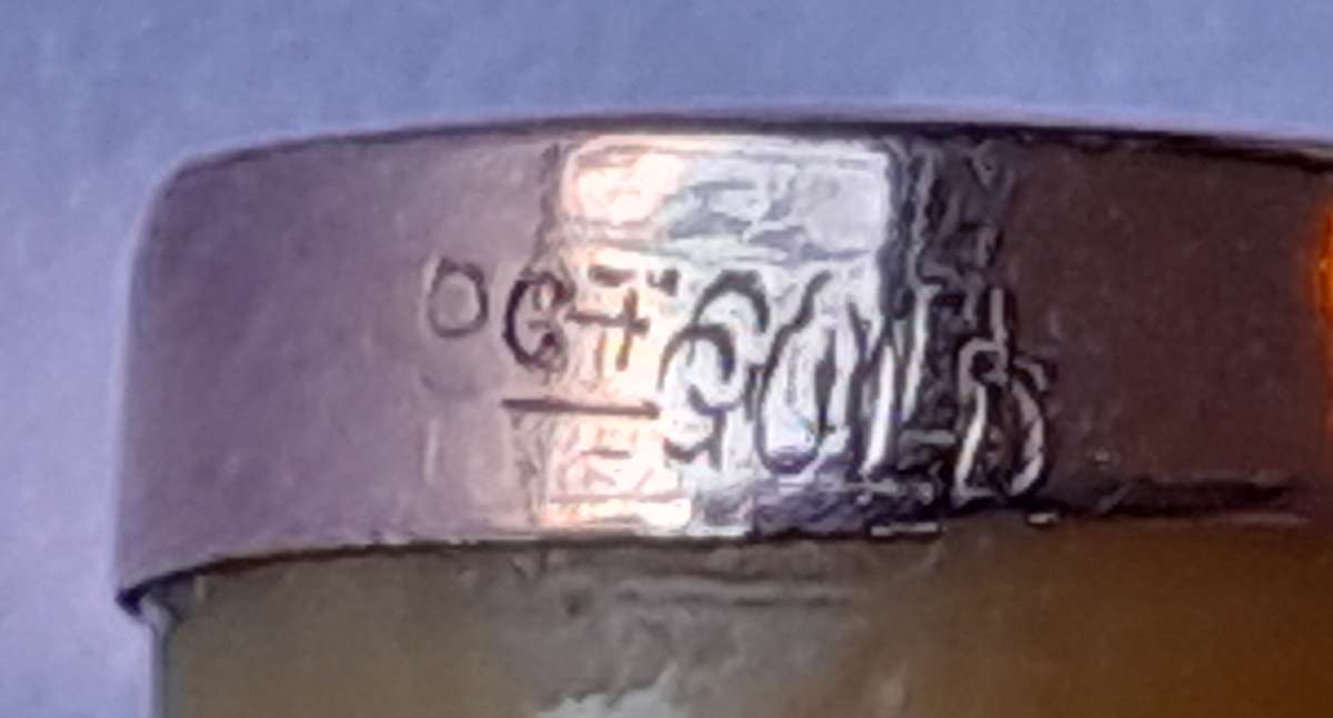 "Reserved" Antique 9ct Gold and Amber Cheroot Holder with Sterling Silver Case. London, 1916.