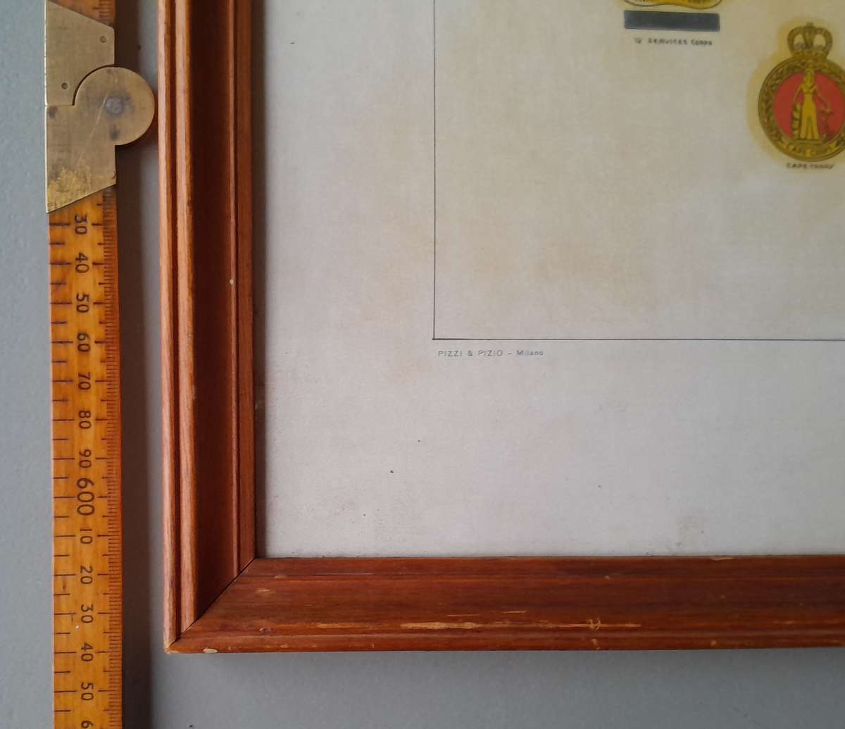 WW2 SA 6th Armoured Division Framed Map. Signed By Field Marshal Montgomery. 64 x 54cm.