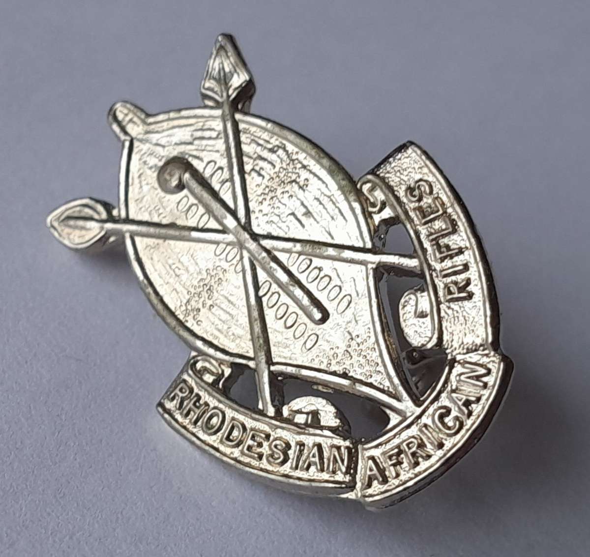 Rhodesian African Rifles Badge.  Lugs Intact.