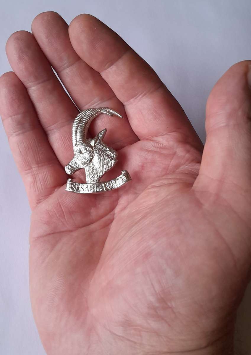 Rhodesian Armoured Car Regiment Cap Badge.  Lugs Intact.